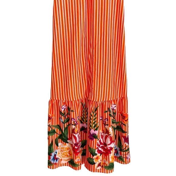 Tropical Stripes and Floral Maxi Dress - Picture 4 of 9